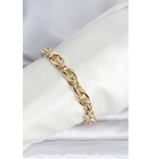 CM 14K Gold Renk Kalın Burgu Zincirli Model Kadın Bileklik - TJ-BB8306