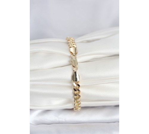 CM 14K Gold Renk Ezme Kalın Zincir Model Kadın Bileklik - TJ-BB8307