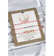 Marteniçka Bileklik 3'lü Kelebek ve Nazar Boncuklu Model - TJ-BB8314