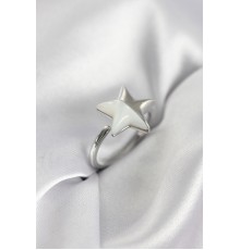 Gümüş Renk Sedefli Yıldız Model Kadın Yüzük - TJ-BYK3939