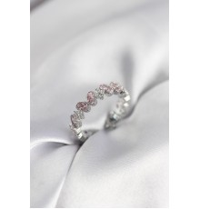 Pembe Zirkon Taşlı Kelebek Model Kadın Yüzük - TJ-BYK3951