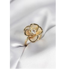 Gold Renk Çiçek Model Vintage Kadın Yüzük - TJ-BYK3997