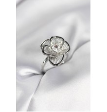 Gümüş Renk Çiçek Model Vintage Kadın Yüzük - TJ-BYK3998
