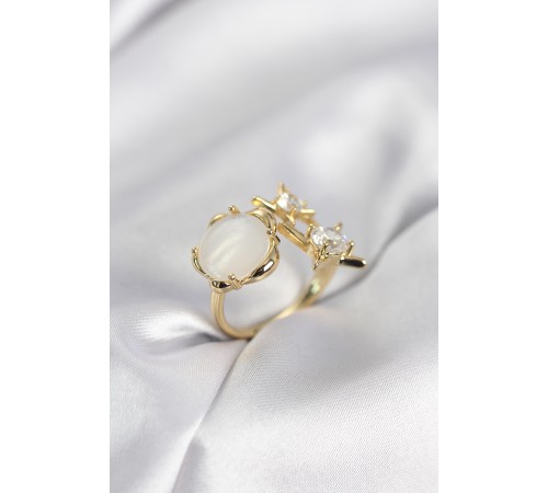 Gold Renk Kutup Yıldızı Model Kadın Yüzük - TJ-BYK4009