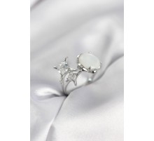 Gümüş Renk Kutup Yıldızı Model Kadın Yüzük - TJ-BYK4010