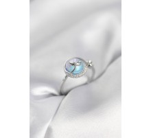 Gümüş Renk Balık Kuyruğu Okyanus Model Kadın Yüzük - TJ-BYK4011