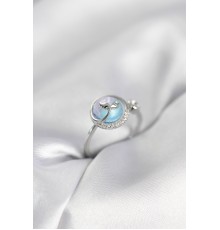 Gümüş Renk Balık Kuyruğu Okyanus Model Kadın Yüzük - TJ-BYK4011