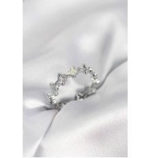 Gümüş Renk Kelebek Model Pirinç Kadın Yüzük - TJ-BYK4037