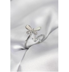 Gümüş Renk Yusufçuk Model Zirkon Taşlı Kadın Yüzük - TJ-BYK4043