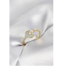 Gold Renk Balık Kuyruğu Model Kadın Yüzük - TJ-BYK4048