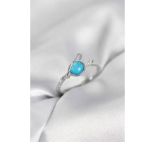 Gümüş Renk Zirkon Taşlı Satürn Model Kadın Yüzük - TJ-BYK4055