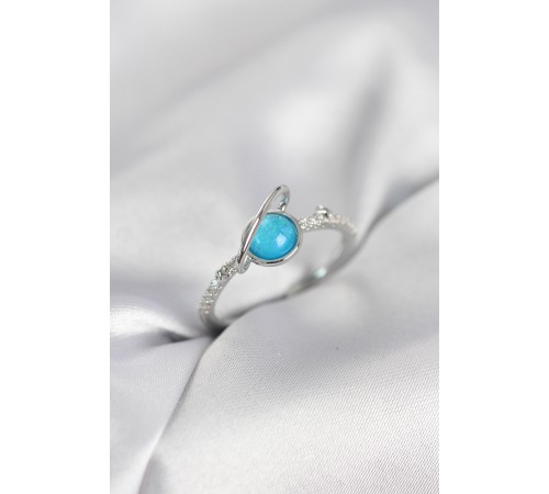 Gümüş Renk Zirkon Taşlı Satürn Model Kadın Yüzük - TJ-BYK4055