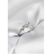 Gümüş Renk Zirkon Taşlı Sarmal Yılan Model Kadın Yüzük - TJ-BYK4067