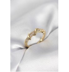 Gold Renk Zirkon Taşlı Sarmal Yılan Model Kadın Yüzük - TJ-BYK4068