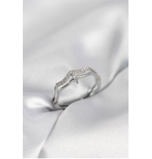 Minimal Yıldız Model Gümüş Renk Zirkon Taşlı Kadın Yüzük - TJ-BYK4089