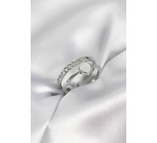 Minimal Queen Yazılı Gümüş Renk Pirinç Kadın Yüzük - TJ-BYK4090