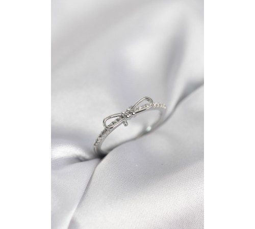 Fiyonk Model Zirkon Taşlı Gümüş Renk Kadın Yüzük - TJ-BYK4096