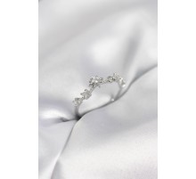 Gümüş Renk Gece Temalı Zirkon Taşlı Kadın Yüzük - TJ-BYK4110