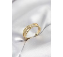 Gold Renk Sarmal Model Kadın Yüzük - TJ-BYK4113