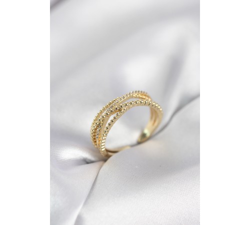 Gold Renk Sarmal Model Kadın Yüzük - TJ-BYK4113