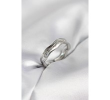 Gümüş Renk Su Damlası Model Zirkon Taşlı Kadın Yüzük - TJ-BYK4122