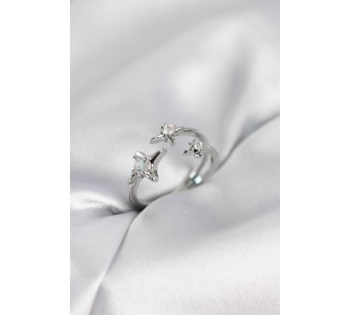 Minimal Kutup Yıldızı Model Gümüş Renk Kadın Yüzük - TJ-BYK4134