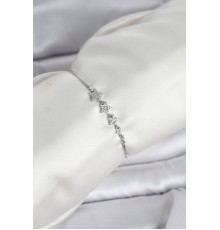 Gümüş Renk Zirkon Taşlı Yıldız Model Asansörlü Kadın Bileklik - TJ-BB8335