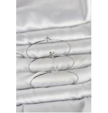 Gümüş Renk Zirkon Taşlı Pirinç 3'lü Kadın Bileklik Kombini - TJ-BB8342