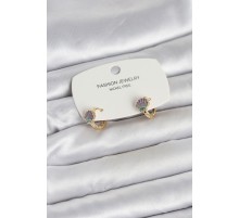 Deniz Kabuğu Model Gold Pirinç Çocuk Küpe - TJ-BKP11649