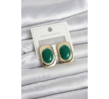 Yeşil Renk Kare Model Vintage Kadın Küpe - TJ-BKP11659