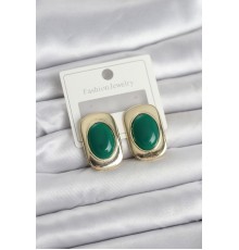 Yeşil Renk Kare Model Vintage Kadın Küpe - TJ-BKP11659