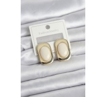 Beyaz Renk Kare Model Vintage Kadın Küpe - TJ-BKP11660