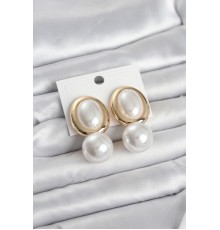 Pirinç Gold Renk Model İncili Kadın Küpe - TJ-BKP11685
