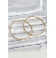 316L Çelik Gold Renk 60 mm Halka Kadın Küpe - TJ-BKP11686