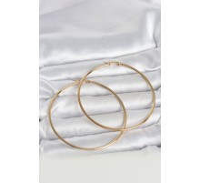 316L Çelik Gold Renk 70 mm Kadın Halka Küpe - TJ-BKP11687