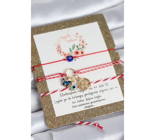 Marteniçka Bileklik 3'lü Kelebek ve Yonca Model - TJ-BB8362