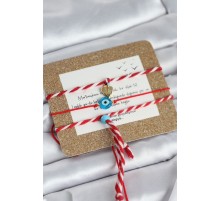 Marteniçka Bileklik 3'lü Sallantılı Kalp ve Nazarlı Model - TJ-BB8365