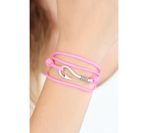 Pembe Renk Gümüş Metal Kancalı Bayan Çoklu Bileklik - TJ-BB2371-KS Pembe Renk Gümüş Metal Kancalı Bayan Çoklu Bileklik - TJ-BB2371-KS