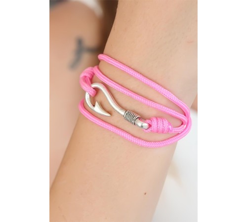 Pembe Renk Gümüş Metal Kancalı Bayan Çoklu Bileklik - TJ-BB2371-KS Pembe Renk Gümüş Metal Kancalı Bayan Çoklu Bileklik - TJ-BB2371-KS