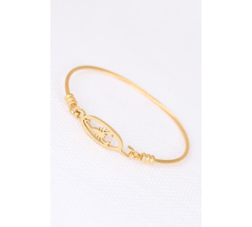 Gold Çelik Akrepli Erkek Kelepçe Bileklik - TJ-EB1902 Gold Çelik Akrepli Erkek Kelepçe Bileklik - TJ-EB1902