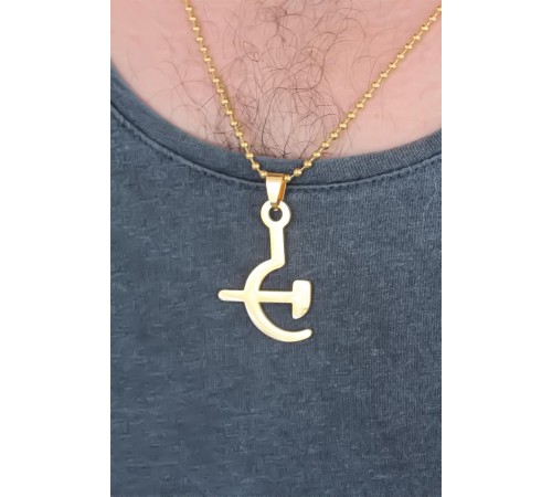 Gold Renk Metal Orak ve Balta Figürlü Erkek Kolye - TJ-ERK345 Gold Renk Metal Orak ve Balta Figürlü Erkek Kolye - TJ-ERK345