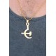Gold Renk Metal Orak ve Balta Figürlü Erkek Kolye - TJ-ERK345
