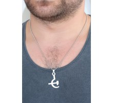 Silver Renk Metal Orak ve Balta Figürlü Erkek Kolye - TJ-ERK365
