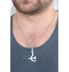 Silver Renk Metal Orak ve Balta Figürlü Erkek Kolye - TJ-ERK365