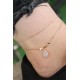 Rose Gold Renk Zirkon Damla Taşlı Halhal - TJ-HH1151-KS