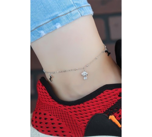 Zirkon Taşlı Silver Renk Kaplama Hal Hal - TJ-HH979-KS Zirkon Taşlı Silver Renk Kaplama Hal Hal - TJ-HH979-KS