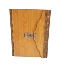 Ahşap Kapaklı Küçük Boy Şifreli Defter