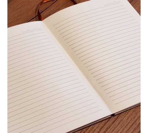 Desenli Deri Defter Somon