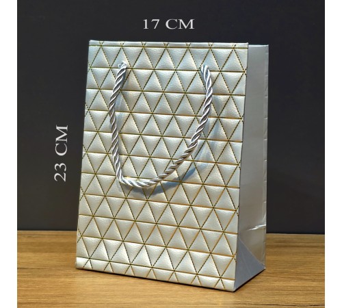 Küçük Boy Gri Karton Çanta