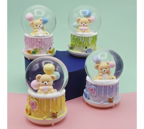 Büyük Boy Püskürtmeli Ayıcık Kar Küresi 1 Adet